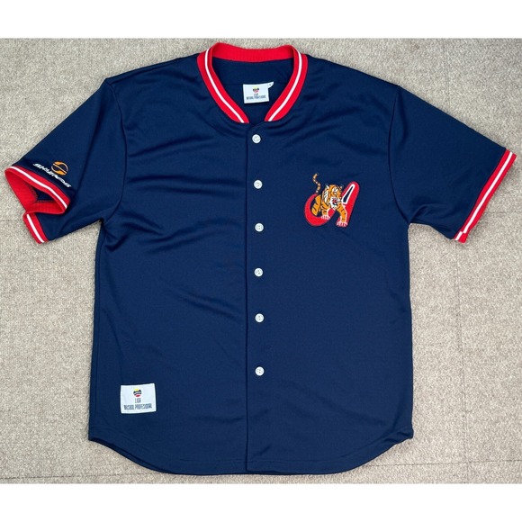 Liga Beisbol Profesional Vtg Venezuelan Maltin Polar Tigers Baseball Jersey L